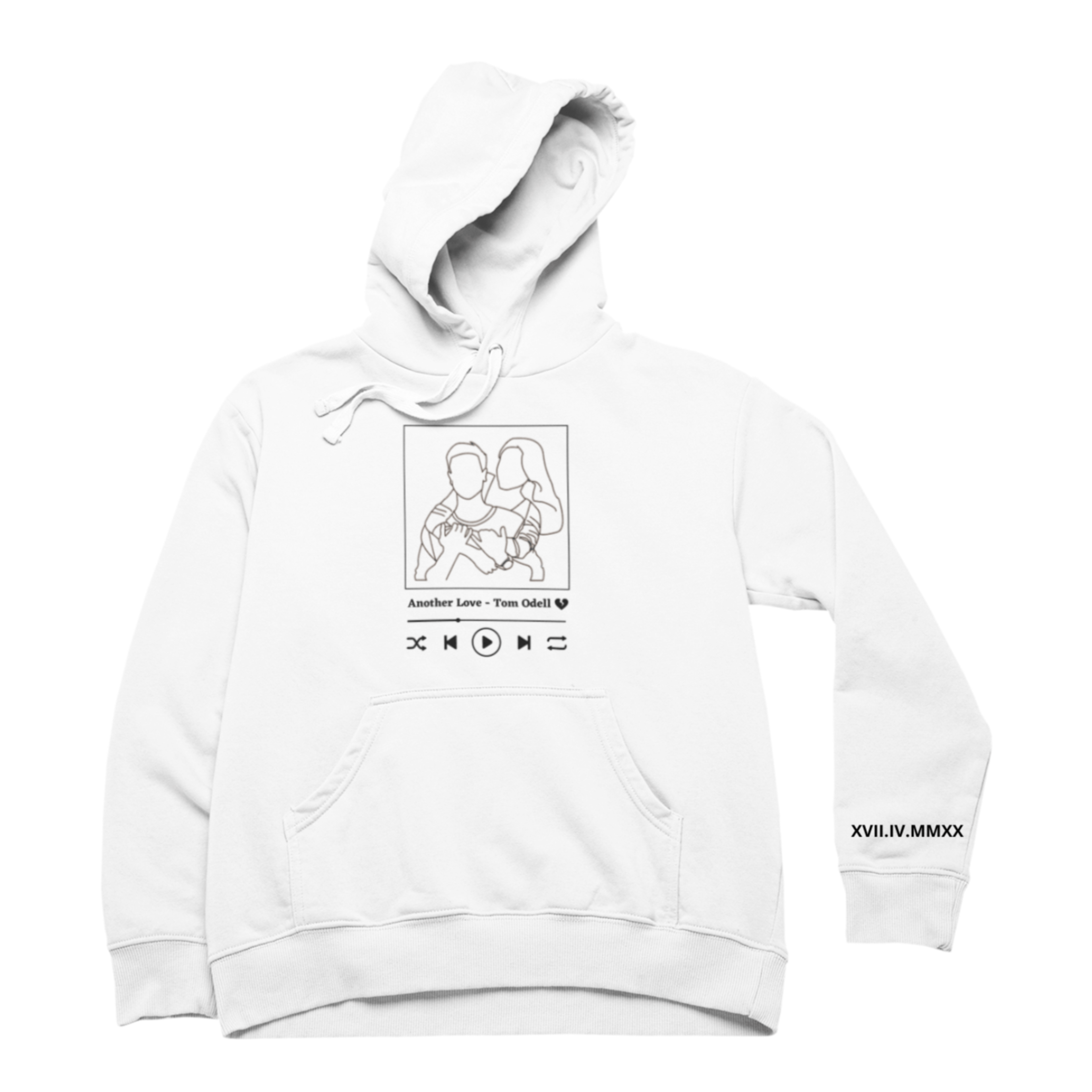 Hoodie unisexe oversize à personnaliser avec ta photo + chanson préférée - Majestic Store
