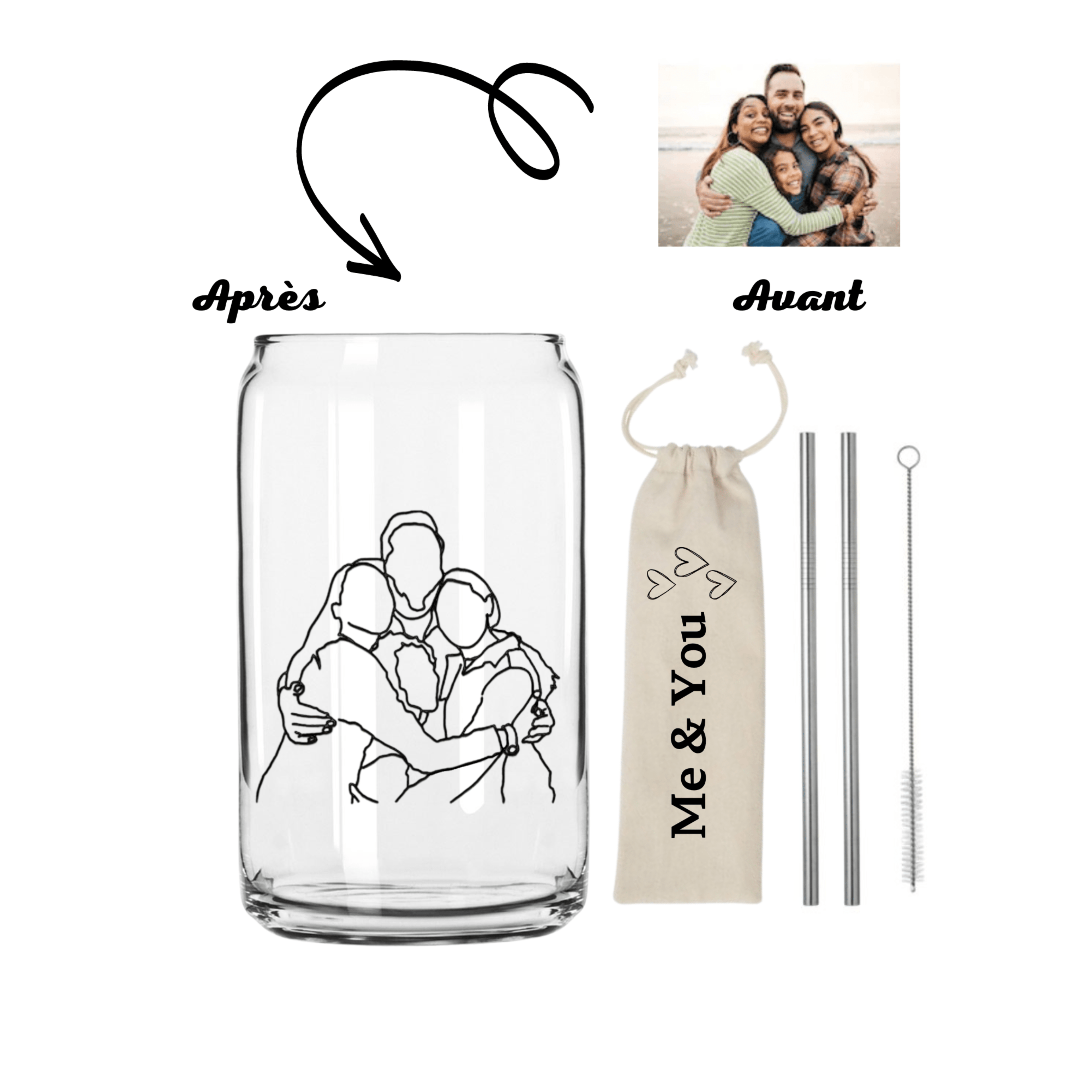 Verre Personnalisé Avec Photo │Texte - Majestic Store