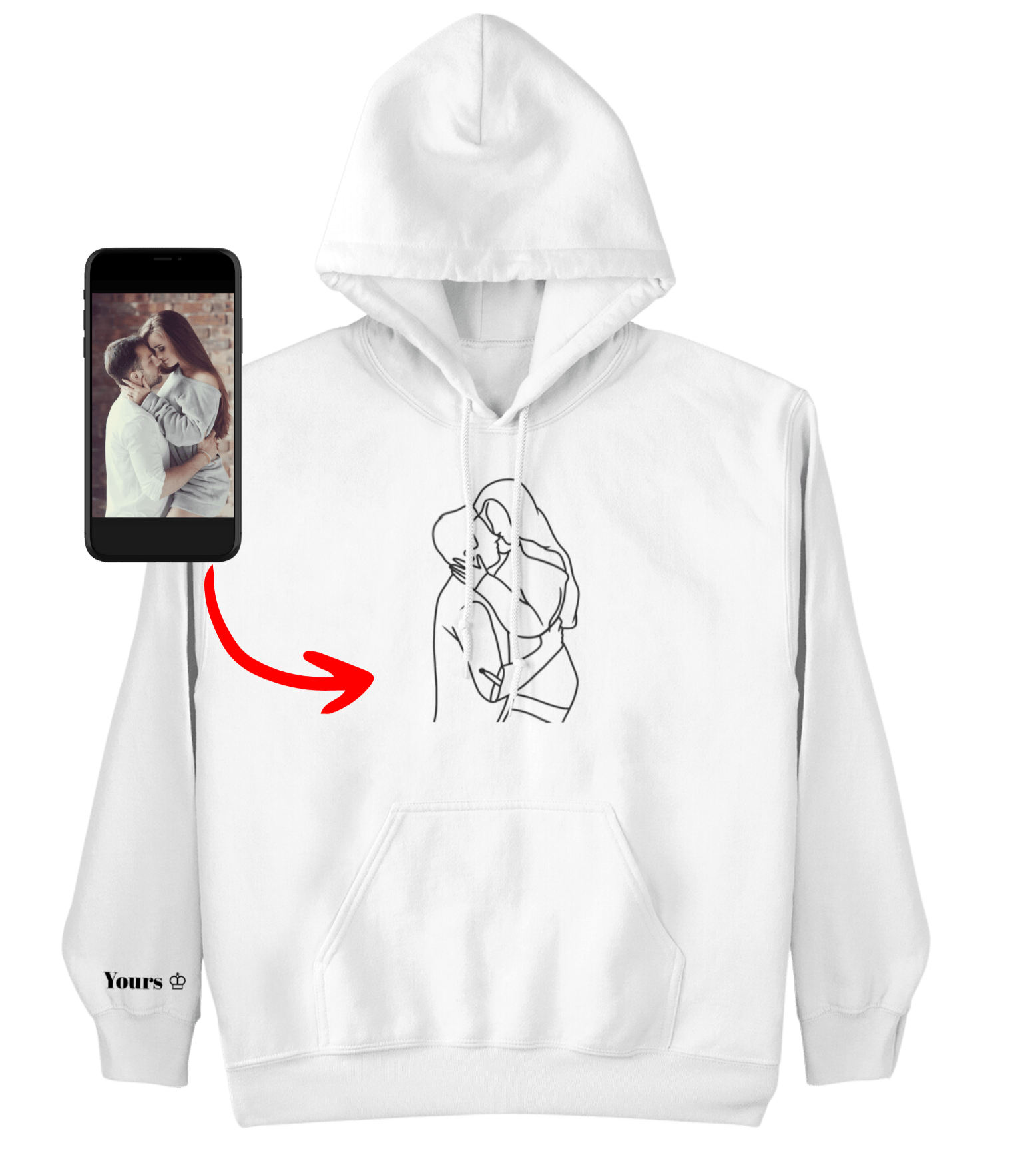 Hoodie unisexe oversize à personnaliser avec ta photo - Majestic Store