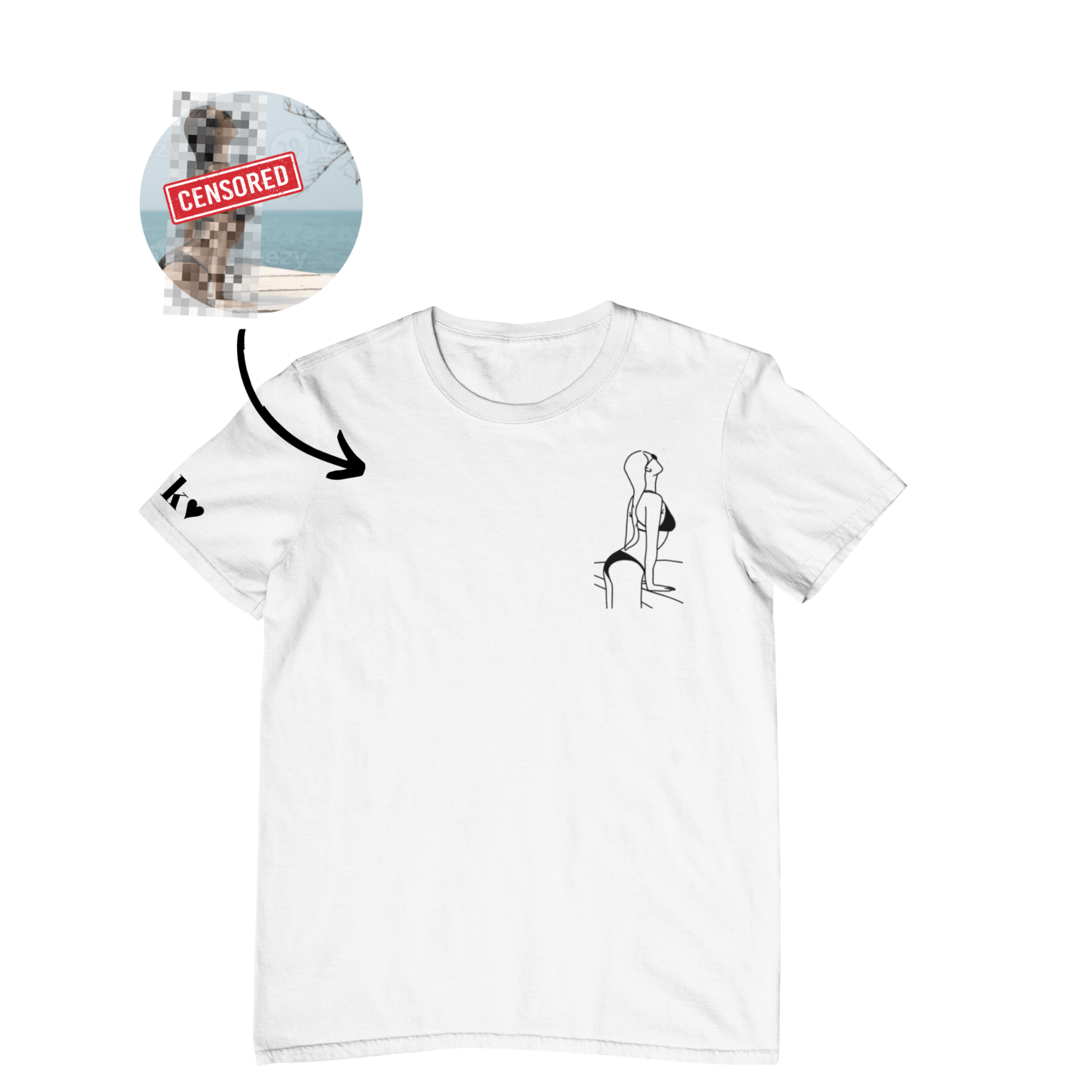 T-shirt unisexe oversize à personnaliser avec ta photo - Majestic Store