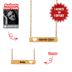 Collier Coeur Personnalisé Avec Code Chanson Préférée 🎵✨