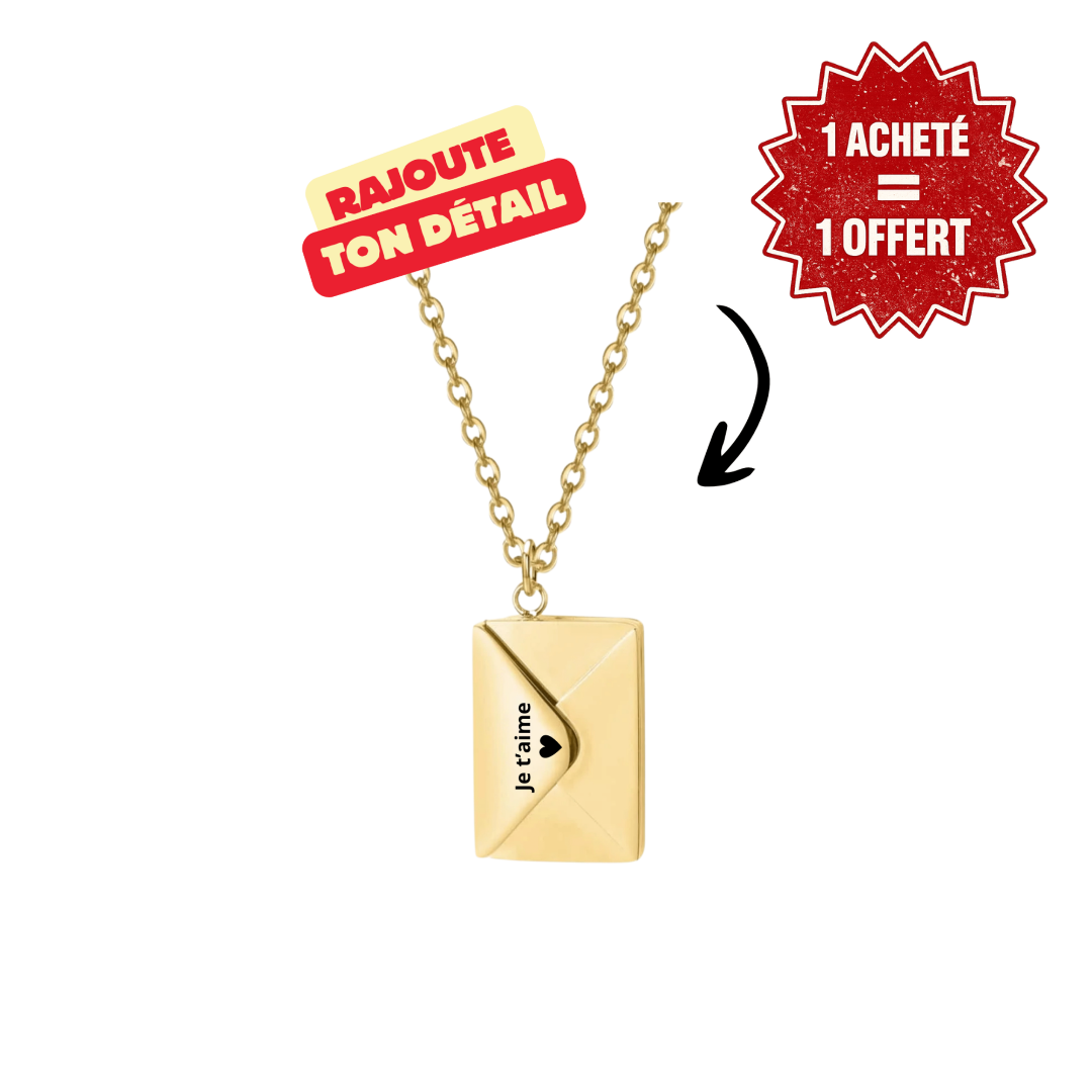 Collier Enveloppe à graver