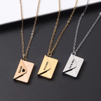 Collier Enveloppe à graver - Majestic Store