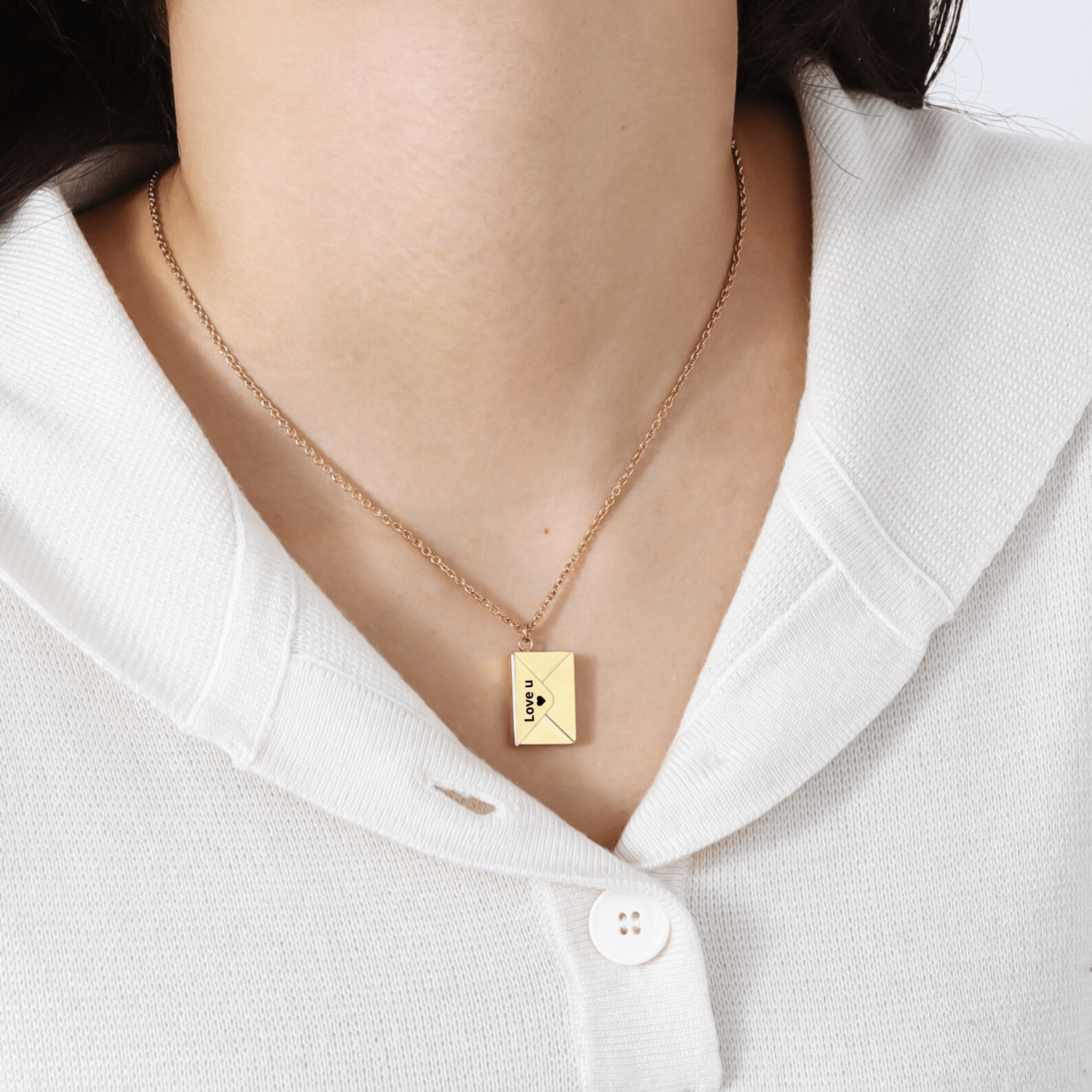 Collier Enveloppe à graver - Majestic Store
