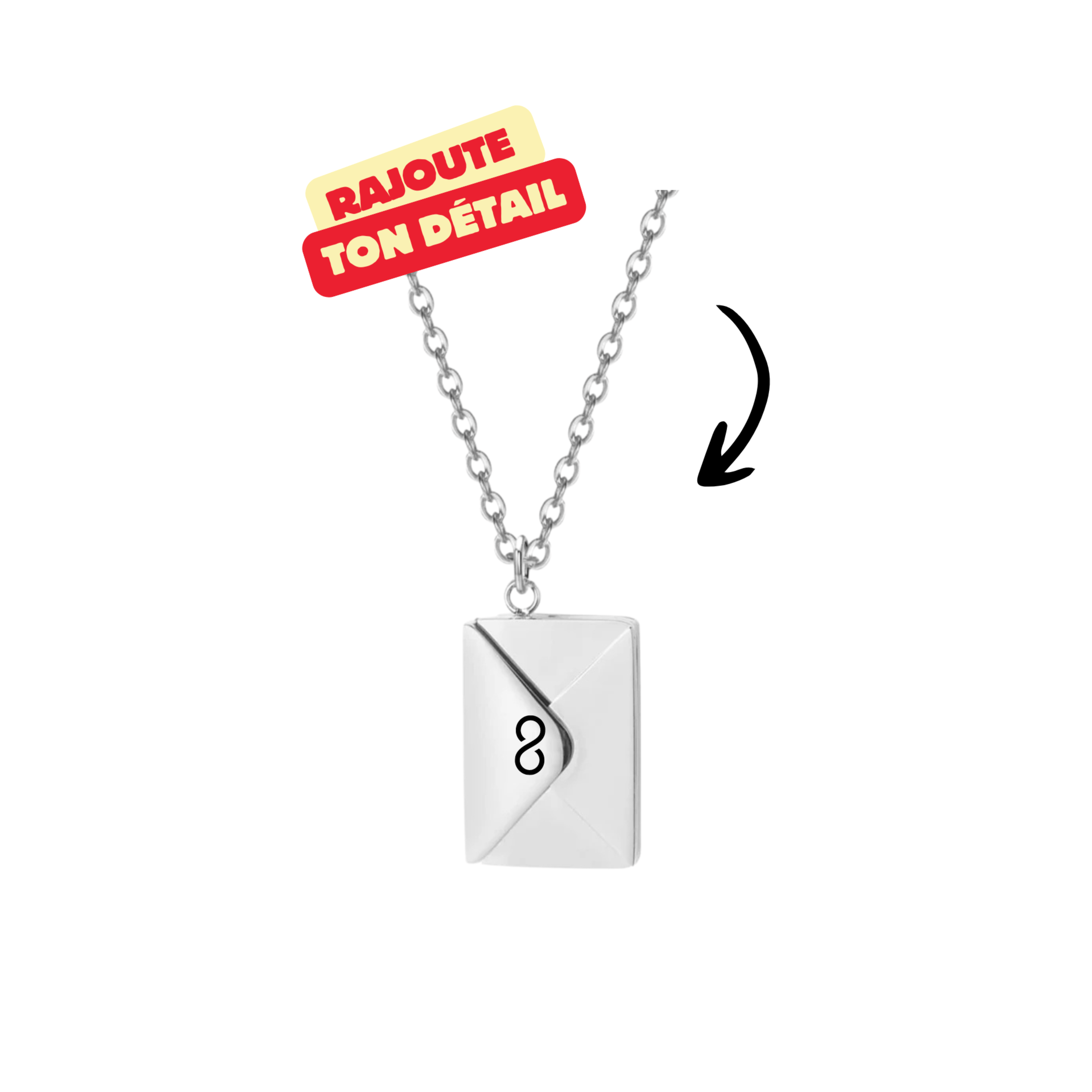 Collier Enveloppe à graver - Majestic Store