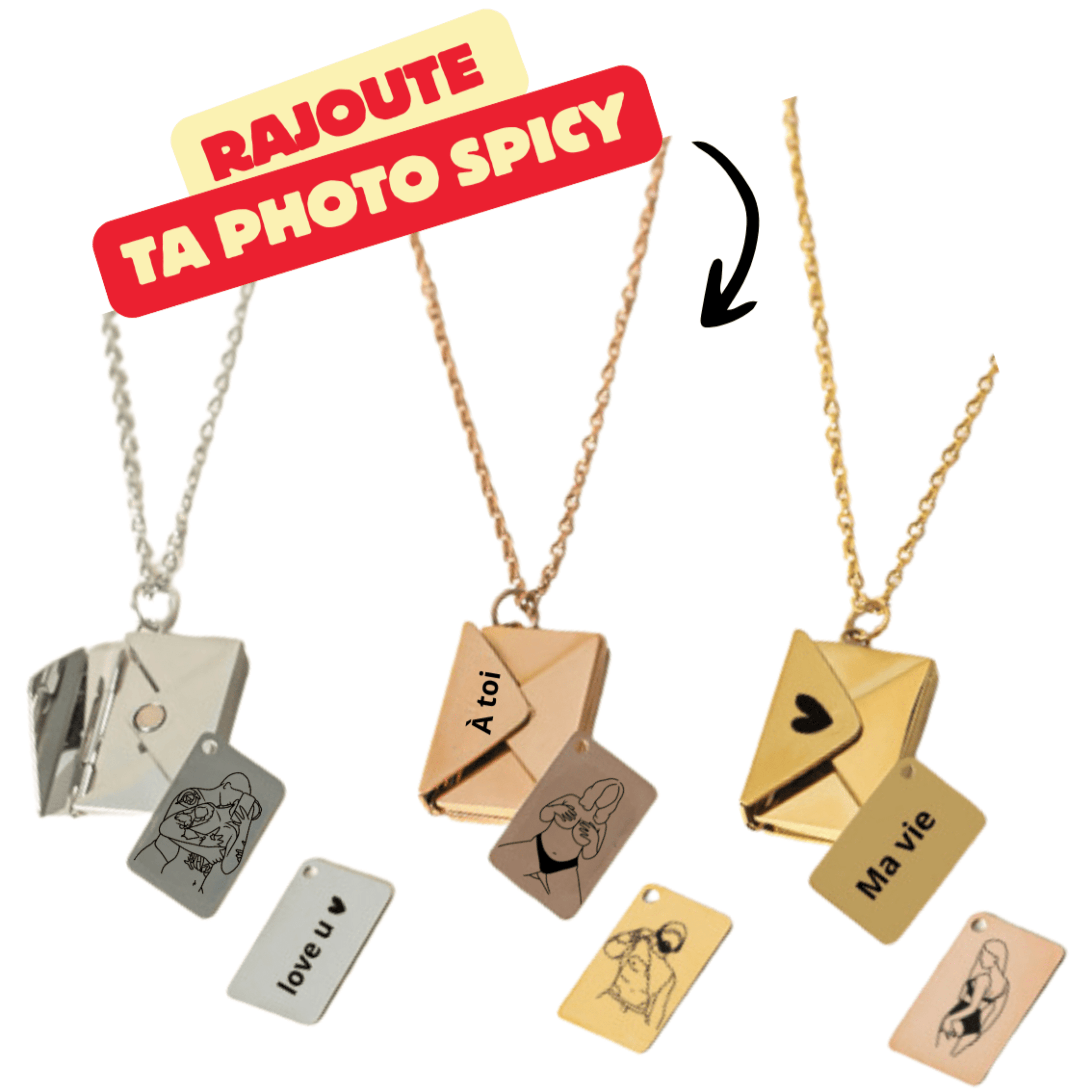 Collier Enveloppe mystère Photo spicy 🌶️ - Majestic Store