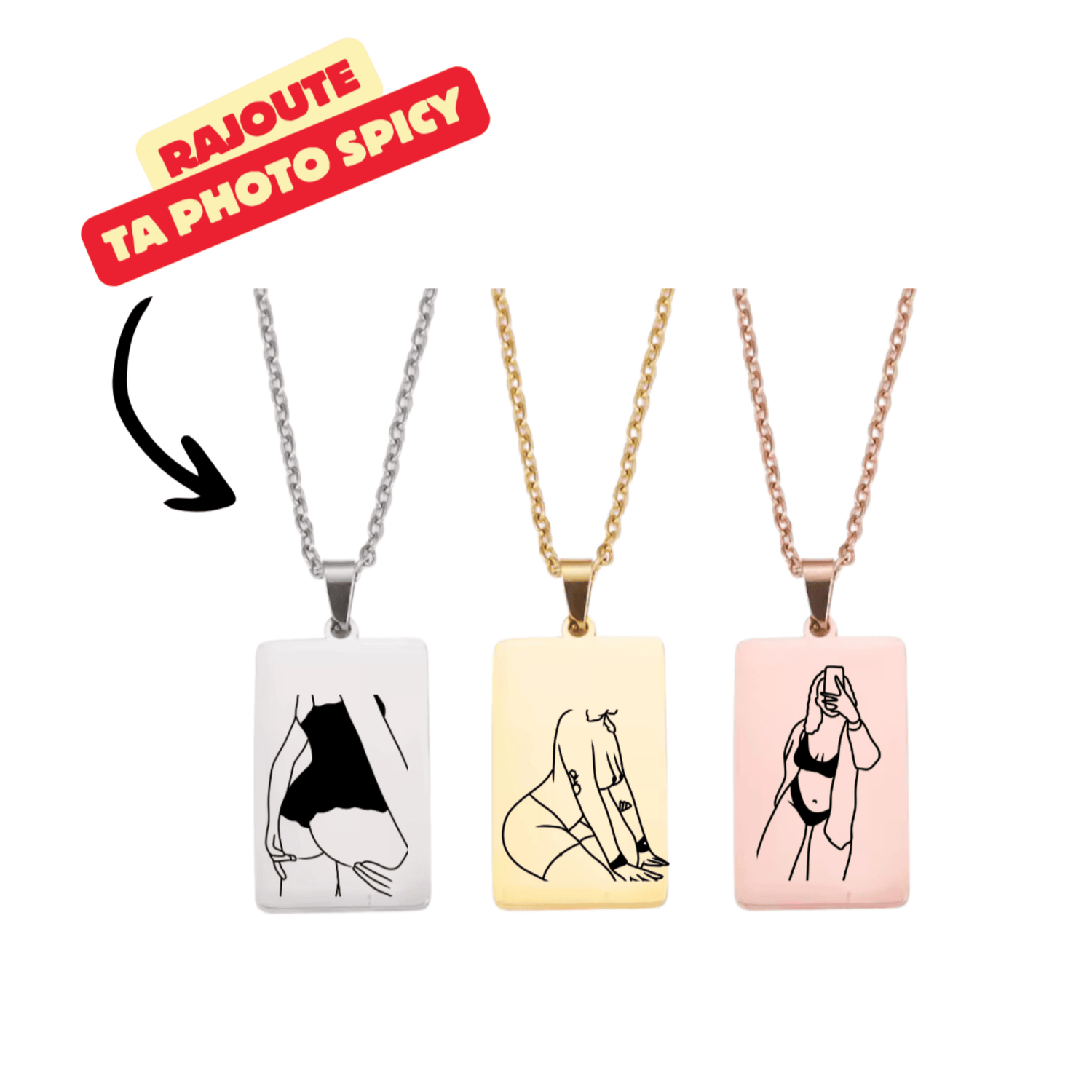 Collier simple Photo spicy 🌶️ - Majestic Store