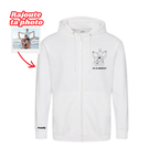 Veste à capuche zippé unisexe oversize à personnaliser avec ta photo - Majestic Store