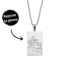 Collier Gravé Avec Photo / Fête des pères 📸 🎁 - Majestic Store