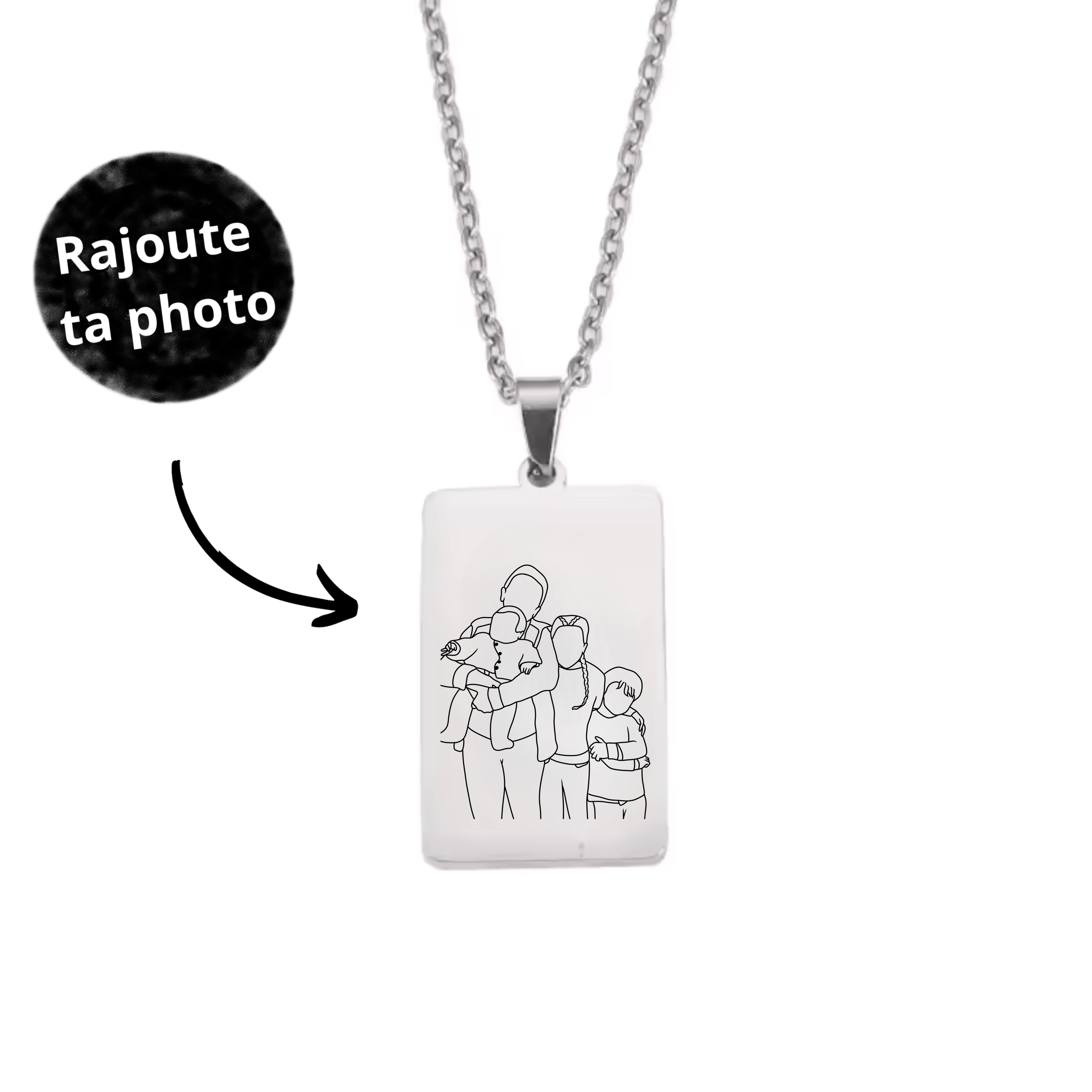 Collier Gravé Avec Photo / Fête des pères 📸 🎁 - Majestic Store