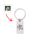 Porte - Clé à Graver Avec Photo / Fête des pères 📸 🎁 - Majestic Store