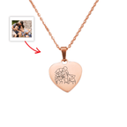 Collier Coeur À Graver Avec Photo / Fête des pères 📸 🎁 - Majestic Store