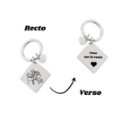 Porte - Clé Losange à Graver Avec Photo / Fête des pères 📸 🎁 - Majestic Store