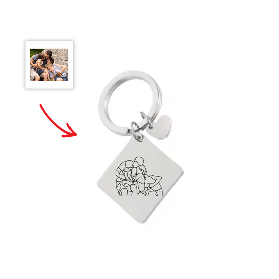 Porte-Clé Losange à Graver Avec Photo / Fête des pères 📸 🎁