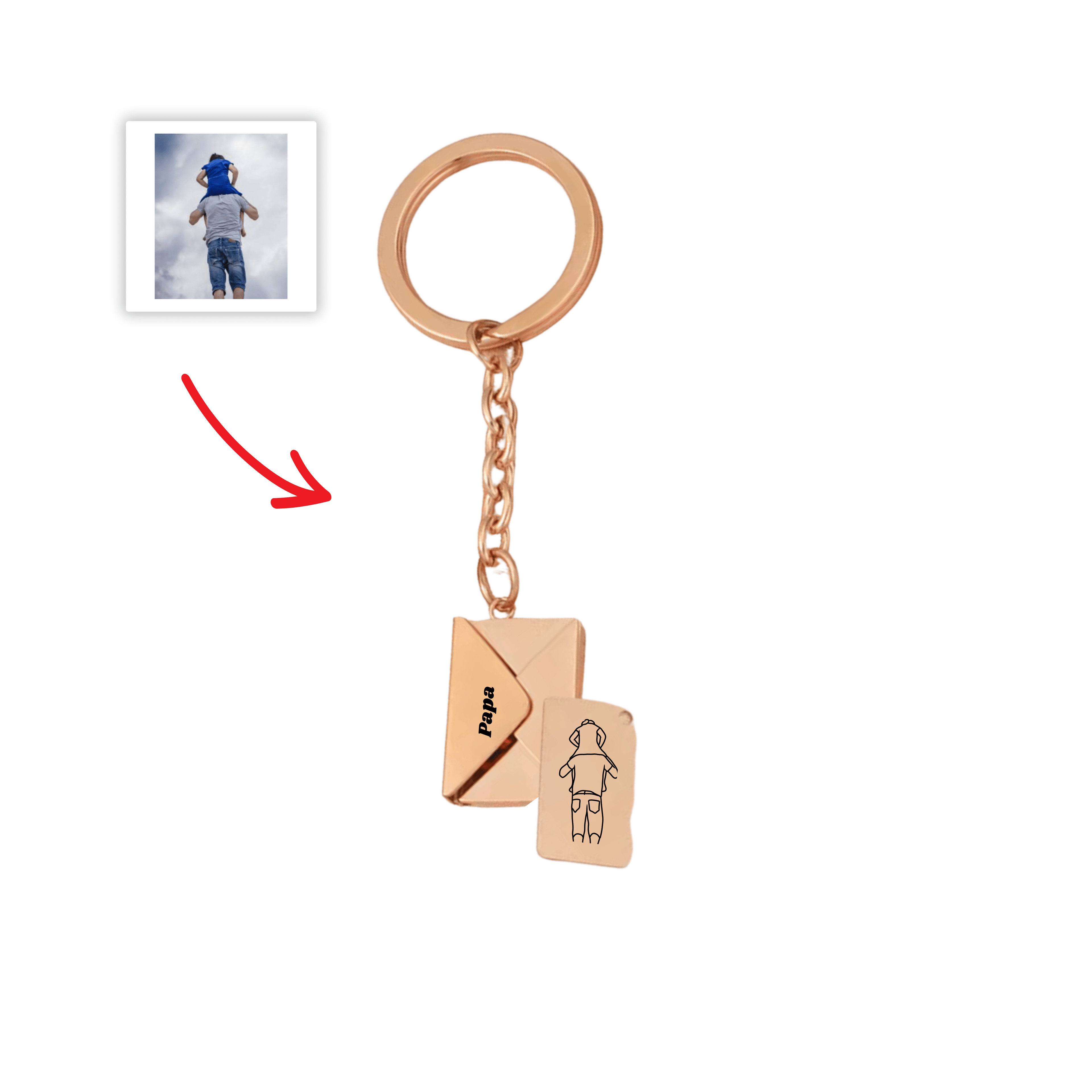 Porte - clés Enveloppe Mystère / Fête des pères 📸 🎁 - Majestic Store