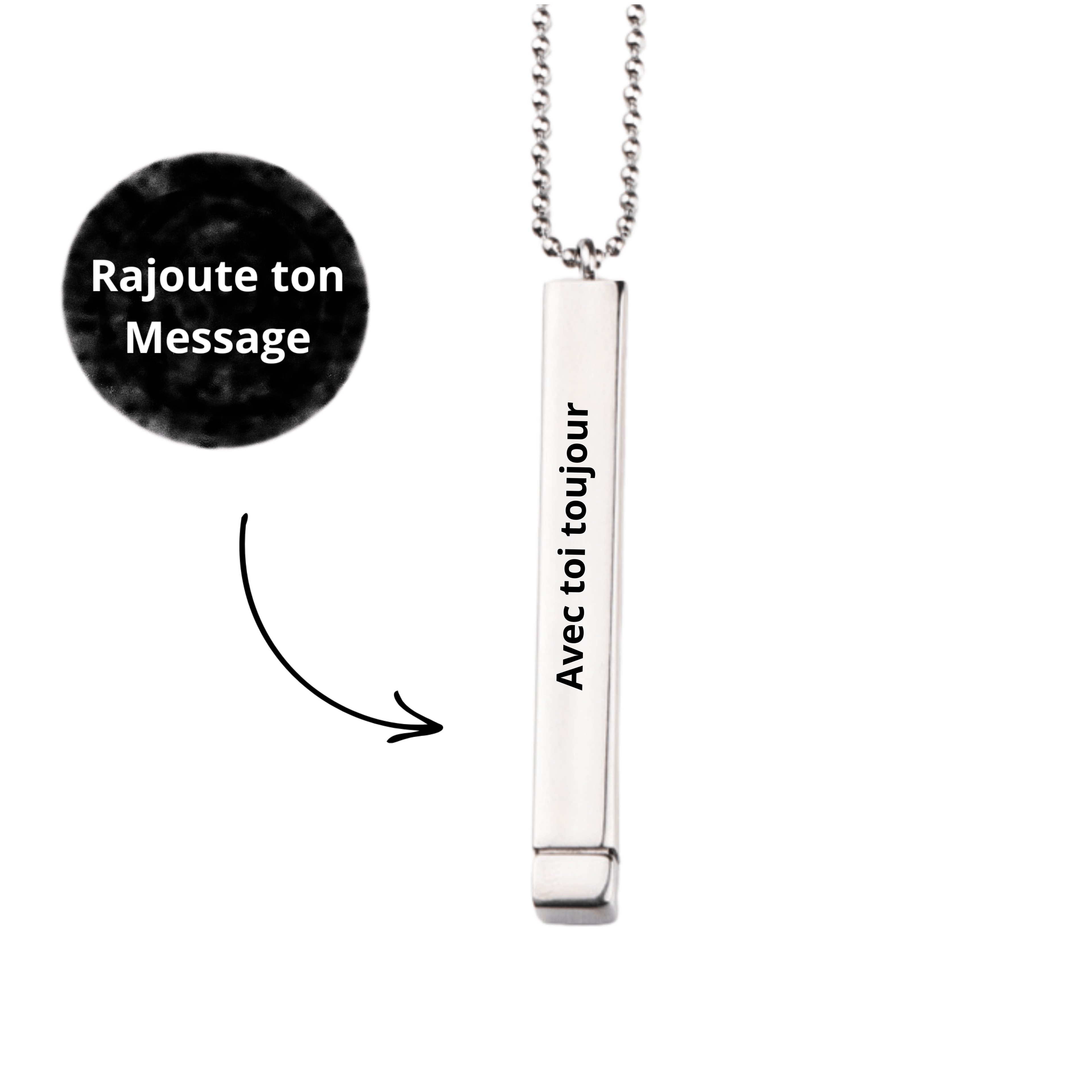 Collier Message Caché / Fête des pères 📸 🎁 - Majestic Store