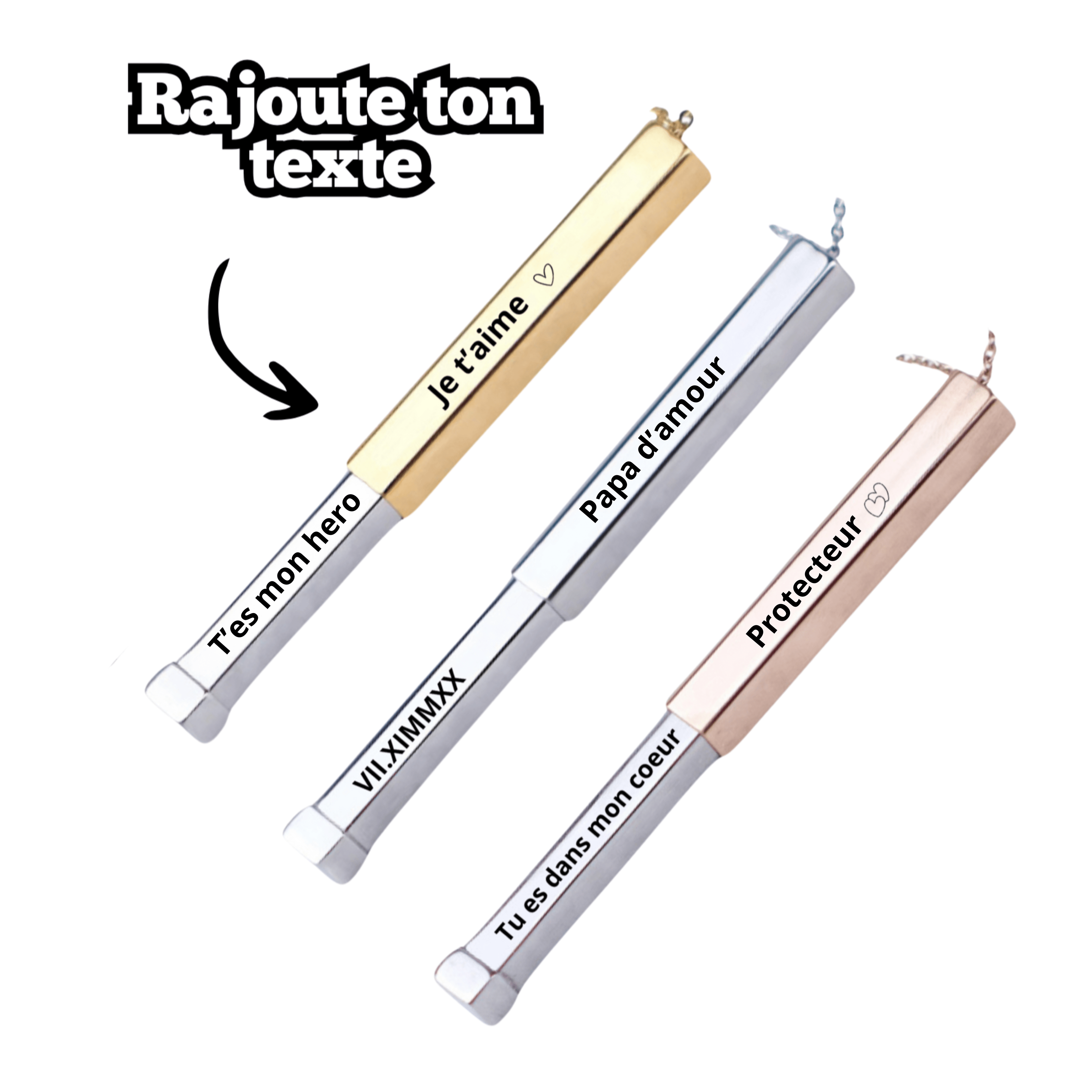 Collier Message Caché / Fête des pères 📸 🎁 - Majestic Store