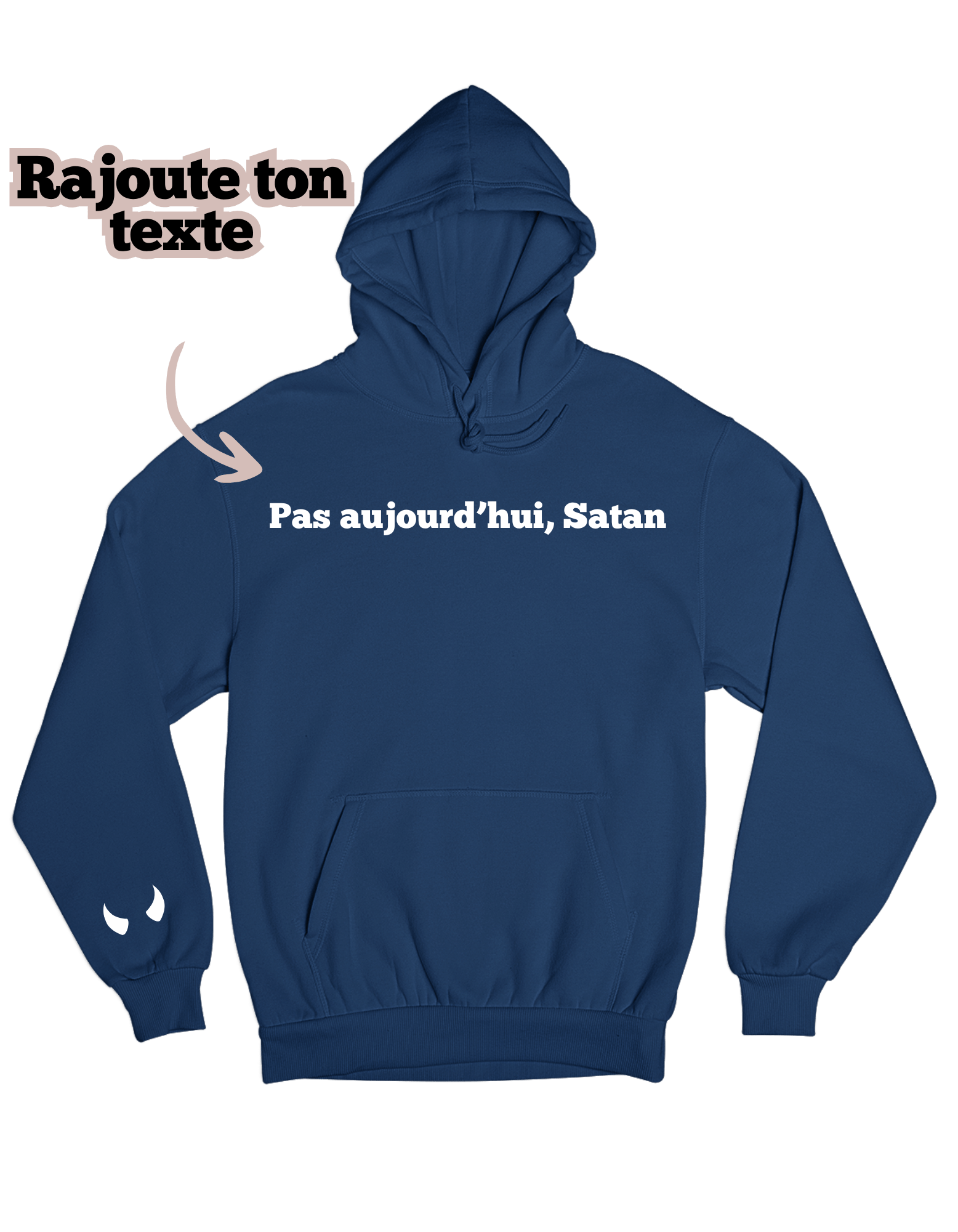 Hoodie unisexe oversize à personnaliser avec Texte - Majestic Store