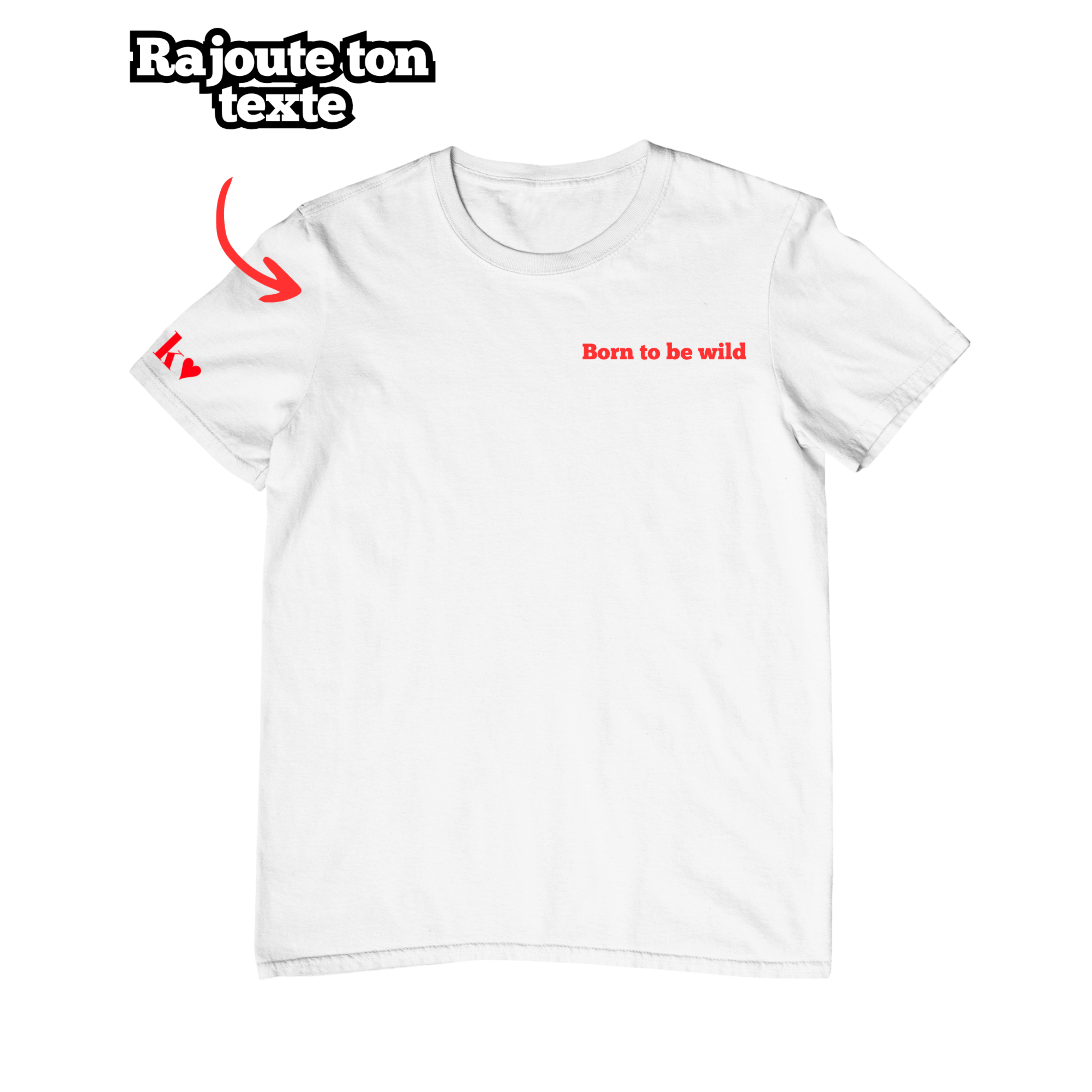 T-shirt unisexe à personnaliser avec Texte - Majestic Store