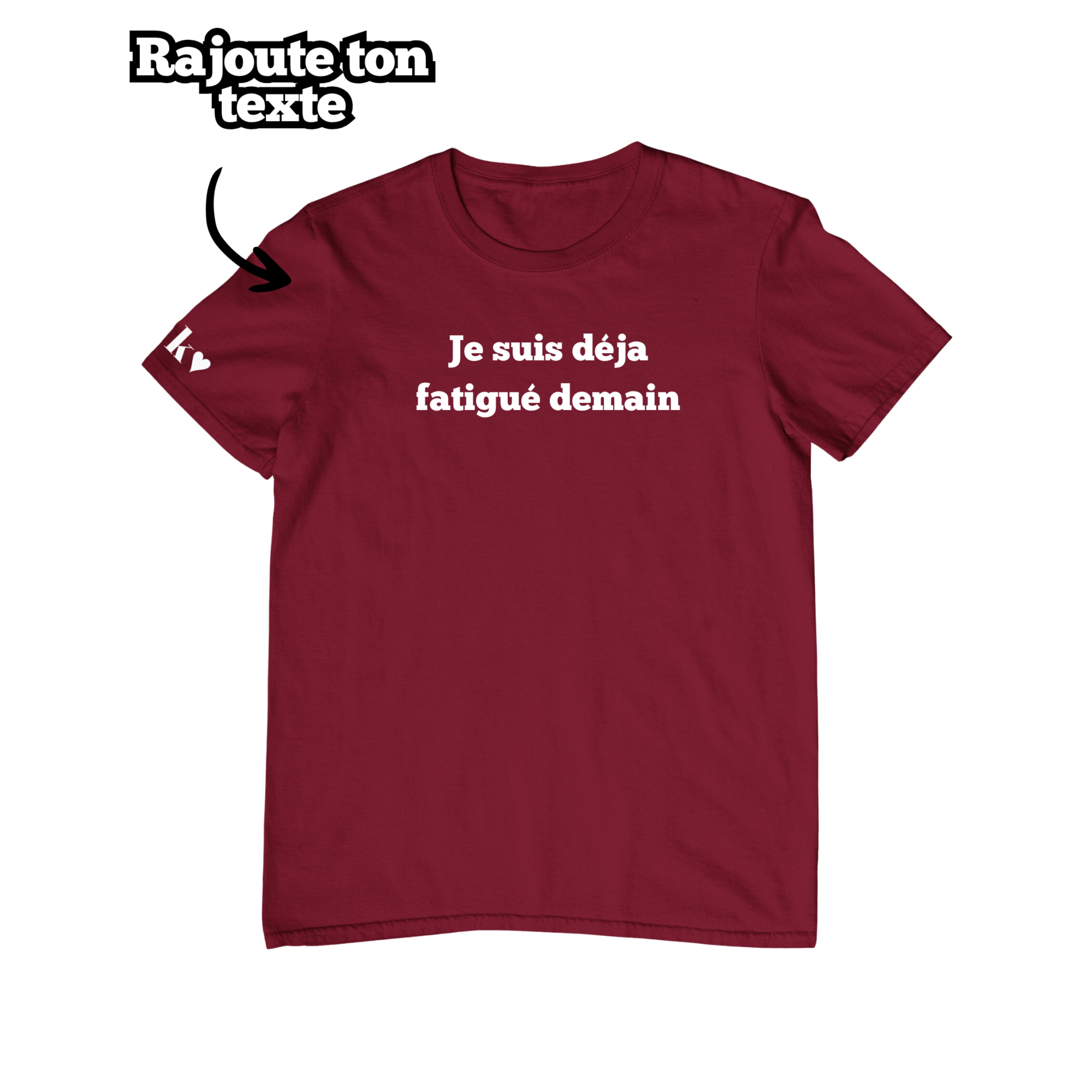 T-shirt unisexe à personnaliser avec Texte - Majestic Store