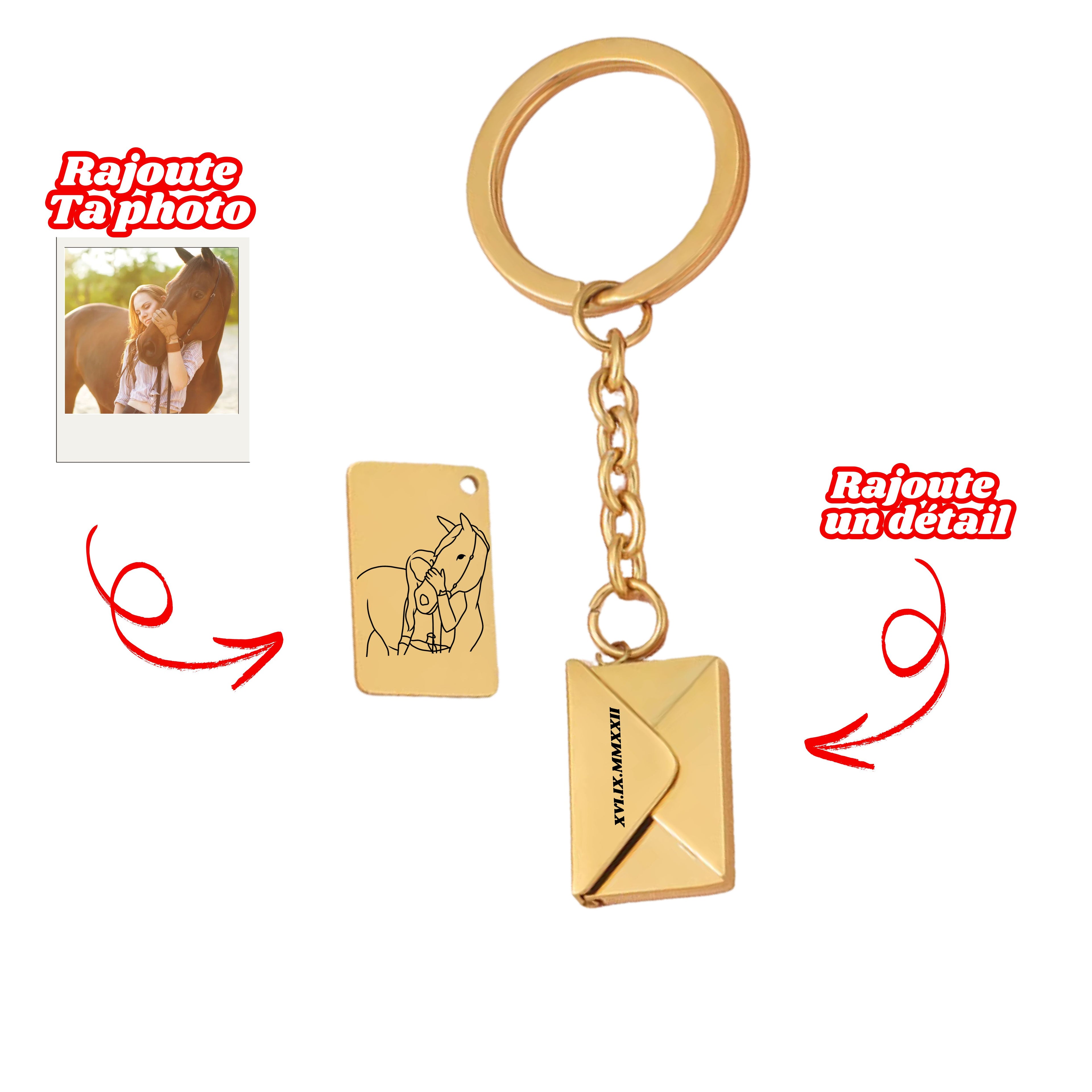 Porte - clés Enveloppe Mystère 💌✨ - Majestic Store