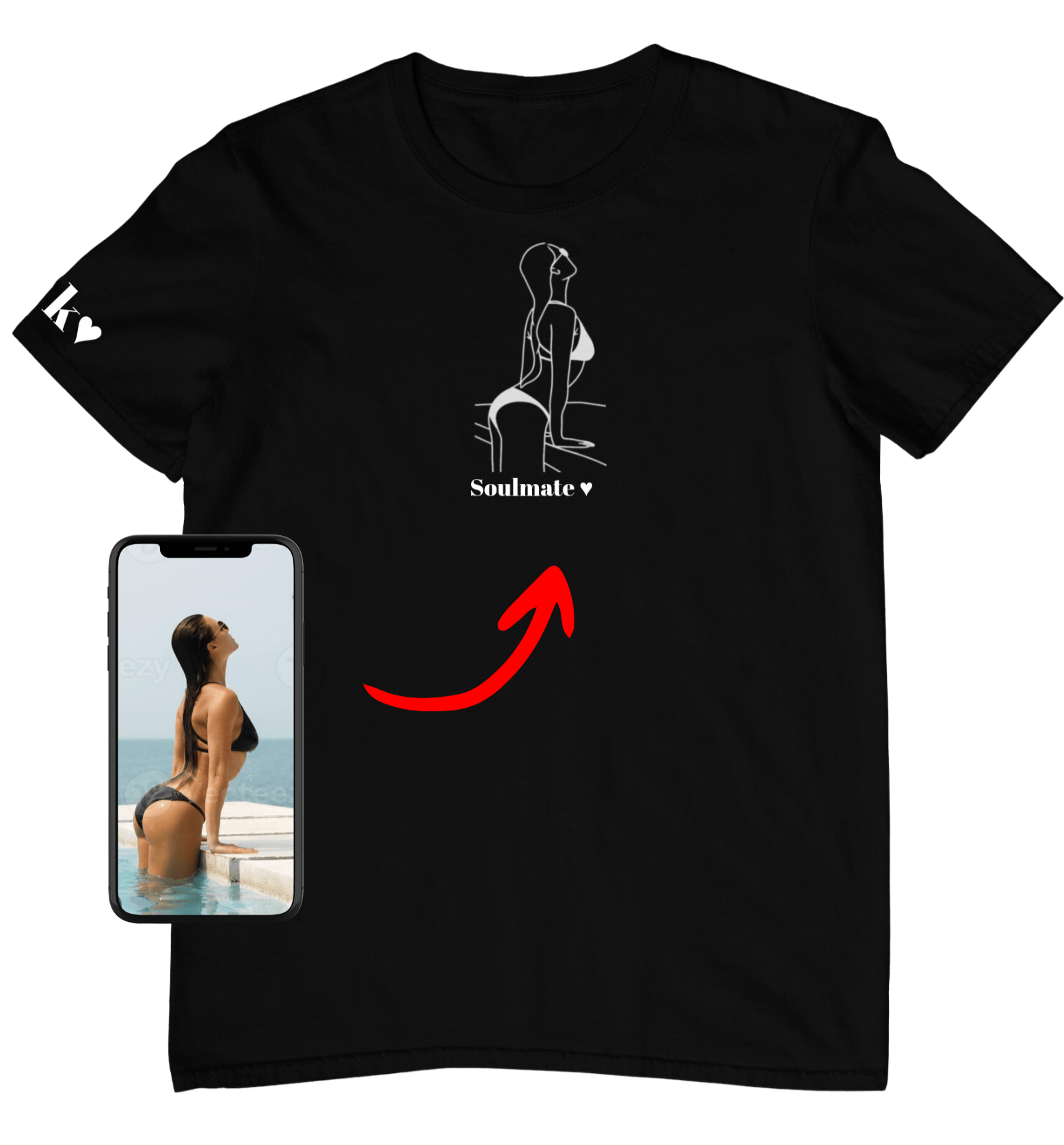T-shirt unisexe oversize à personnaliser avec ta photo - Majestic Store