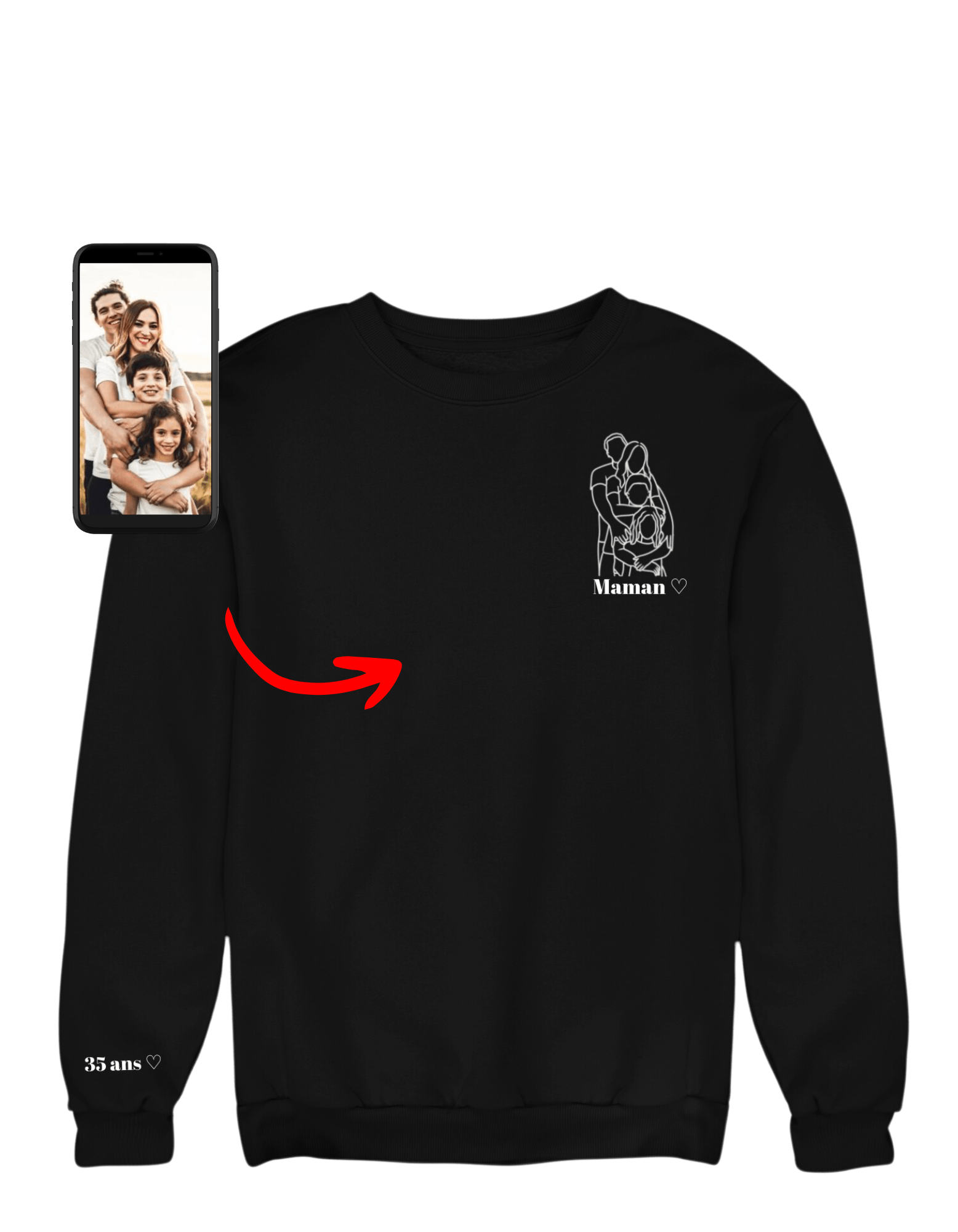 Sweat unisexe oversize à personnaliser avec ta photo - Majestic Store