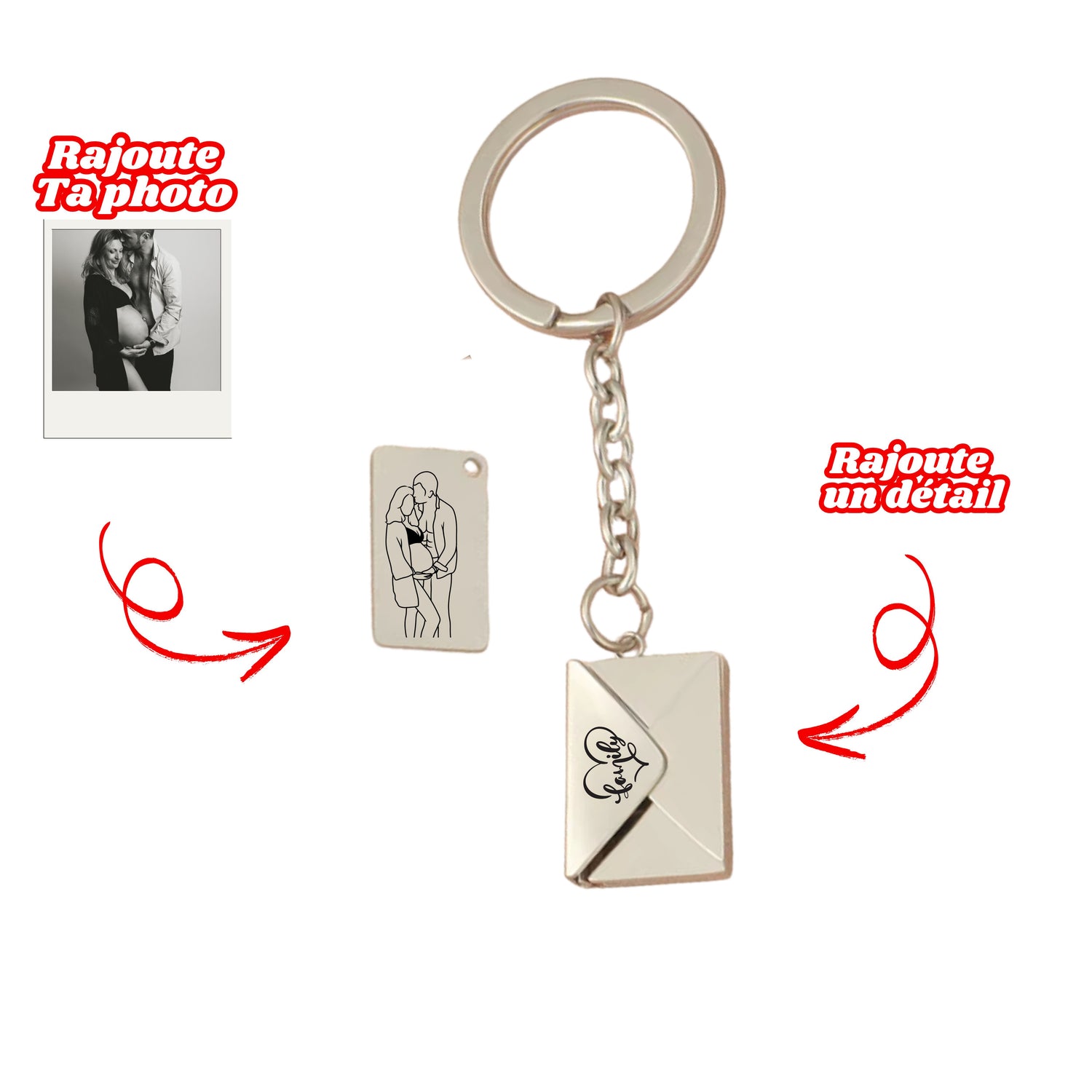 Porte - clés Enveloppe Mystère 💌✨ - Majestic Store