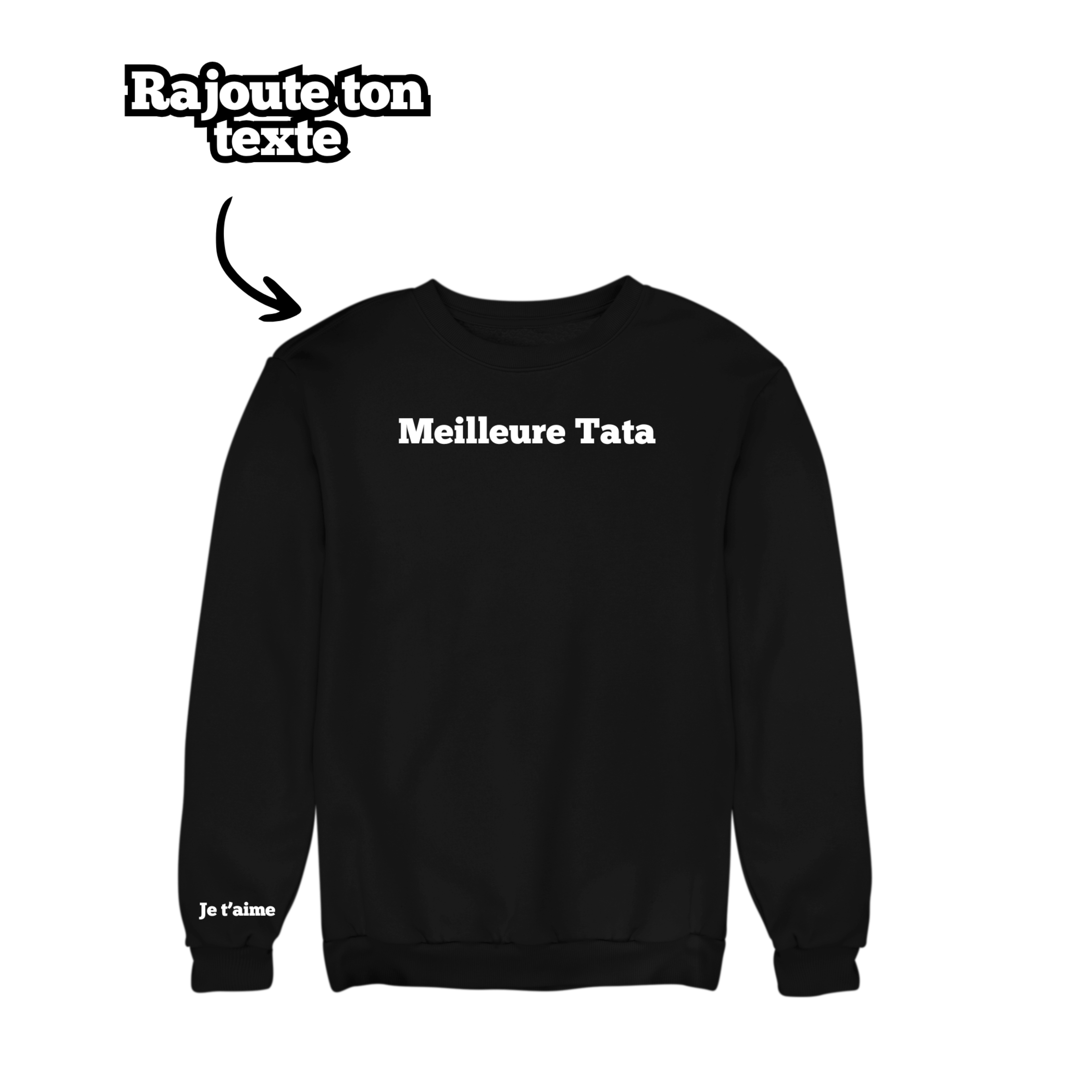 Sweat unisexe oversize à personnaliser avec Texte - Majestic Store