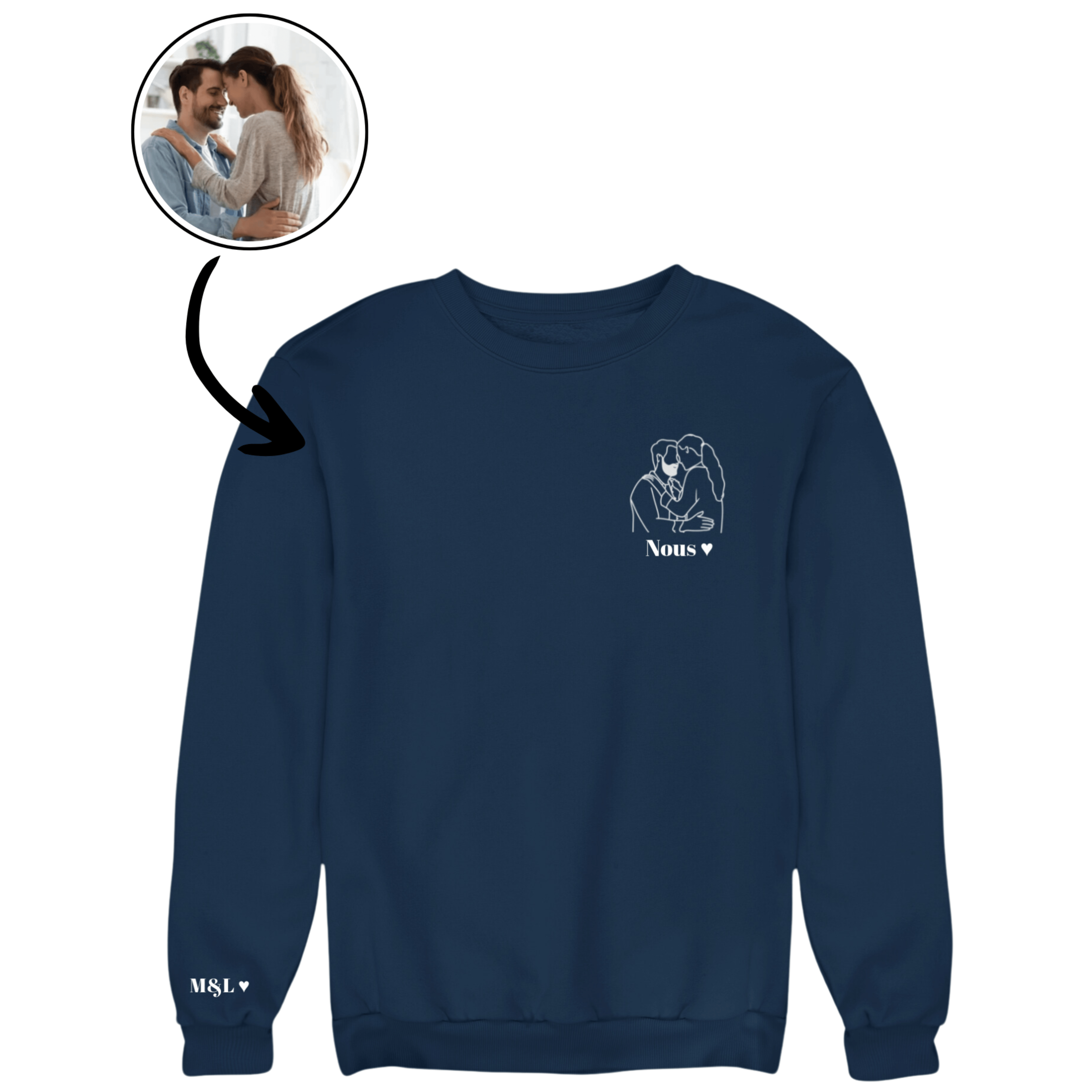 Sweat unisexe oversize à personnaliser avec ta photo - Majestic Store