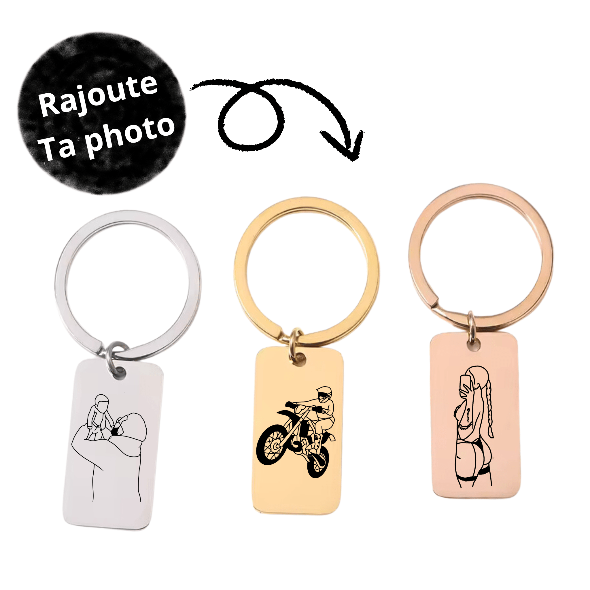 Porte - Clé à Graver Avec Photo Spicy 🌶️ - Majestic Store