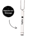 Collier à Message Caché à Graver - Majestic Store