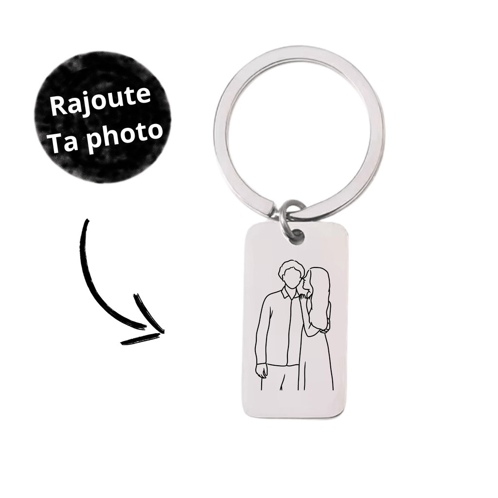 Porte - Clé à Graver Avec Photo Spicy 🌶️ - Majestic Store