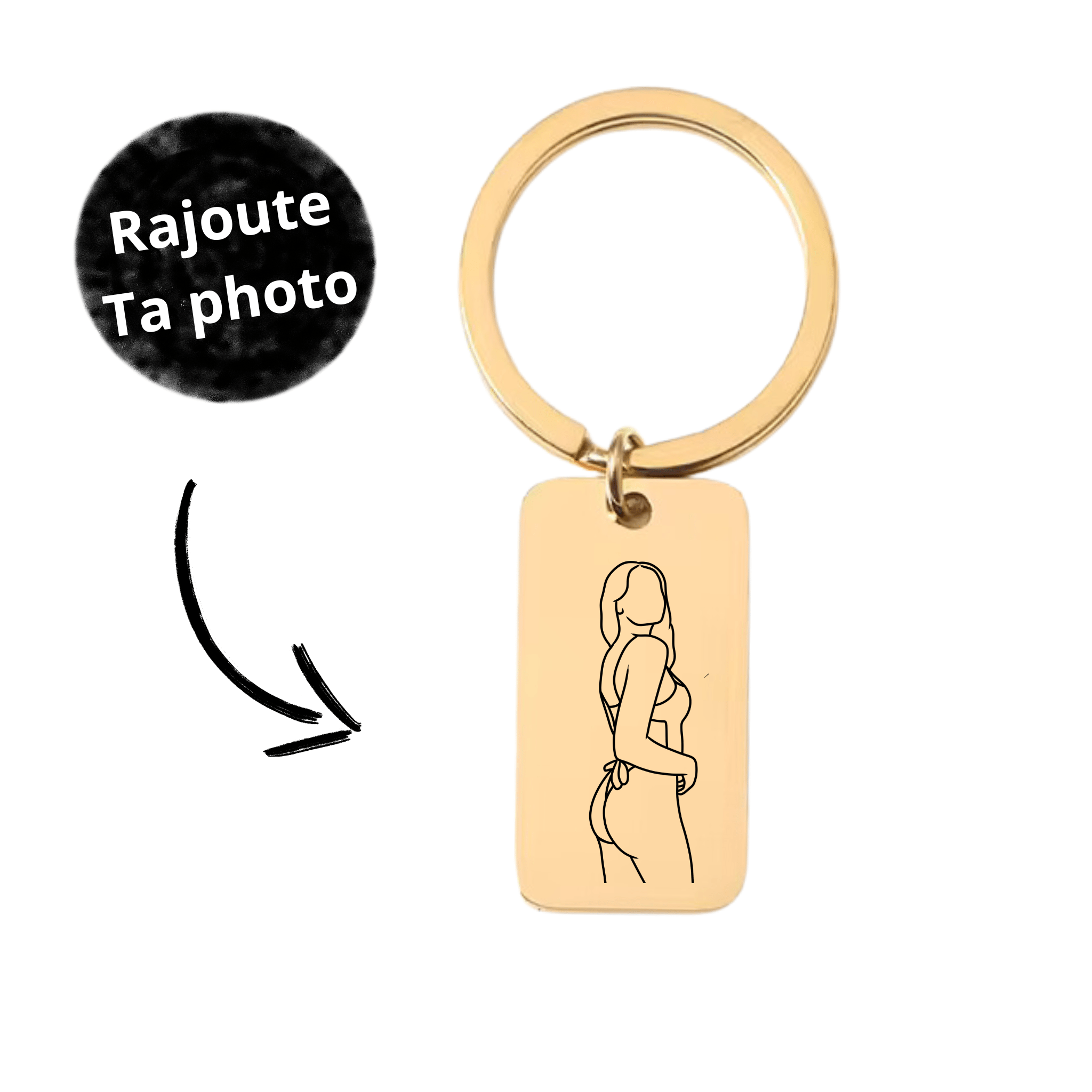 Porte - Clé à Graver Avec Photo Spicy 🌶️ - Majestic Store