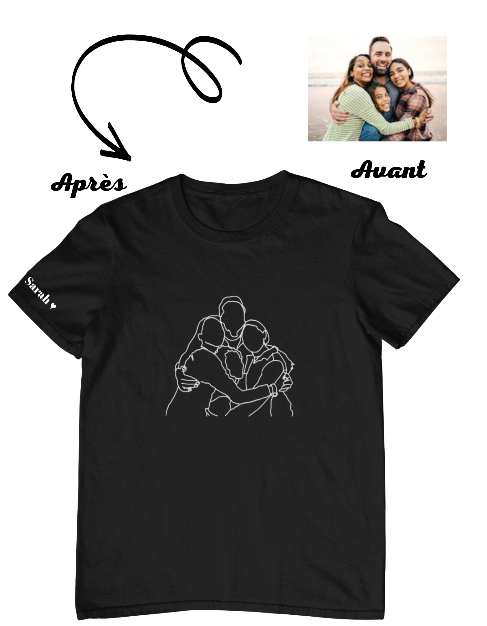 T shirt unisexe oversize personnaliser avec ta photo