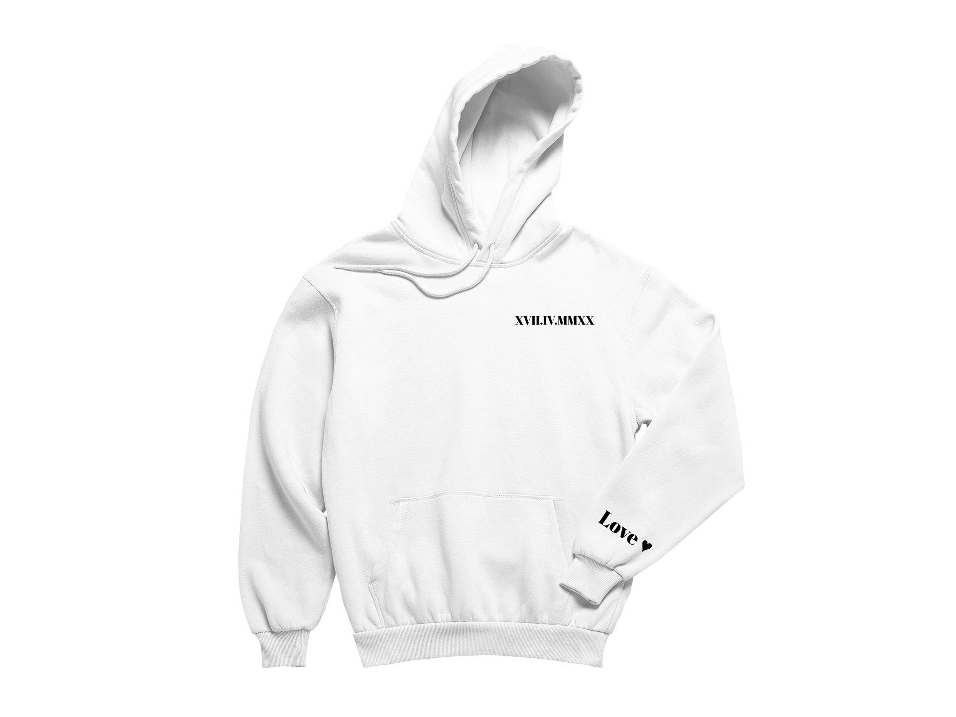 Hoodie Oversize Unisexes - Date en chiffres romains - Majestic Store