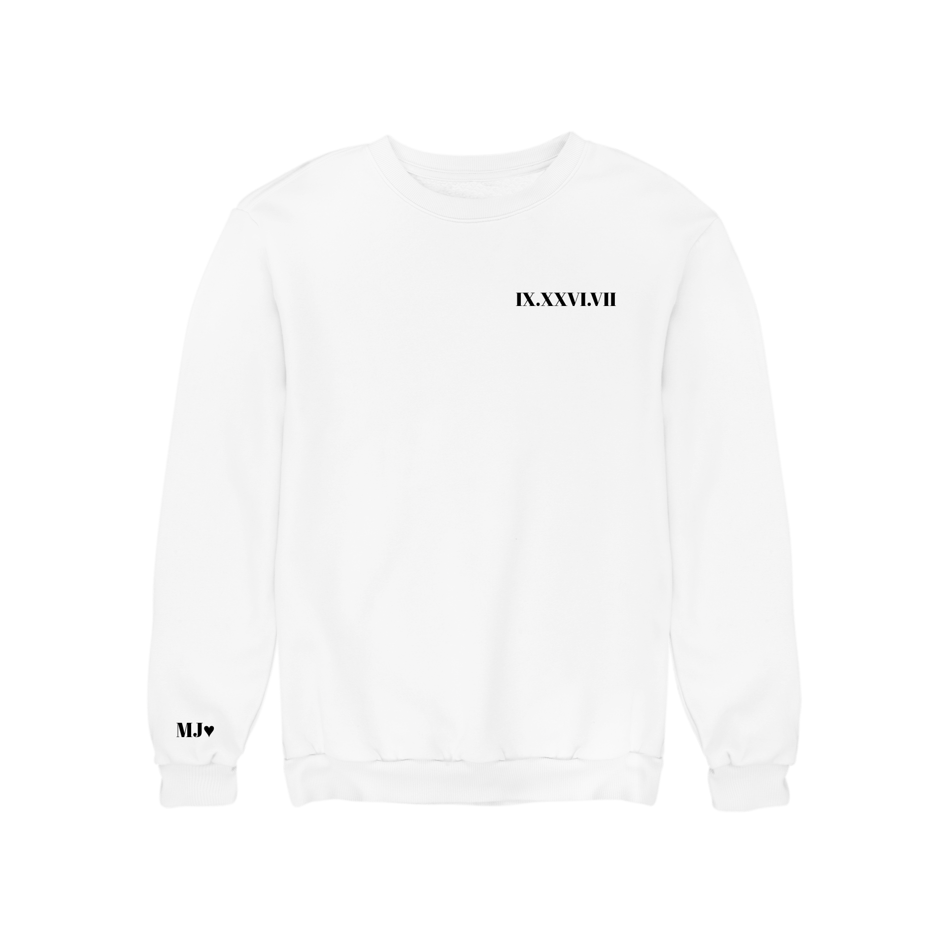 Sweat Oversize Unisexes - Date en chiffres romains - Majestic Store